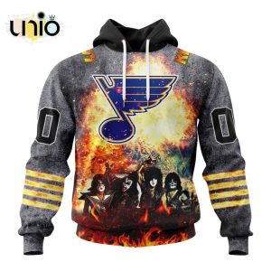 NHL St. Louis Blues Special Mix KISS Band Design Hoodie 3D