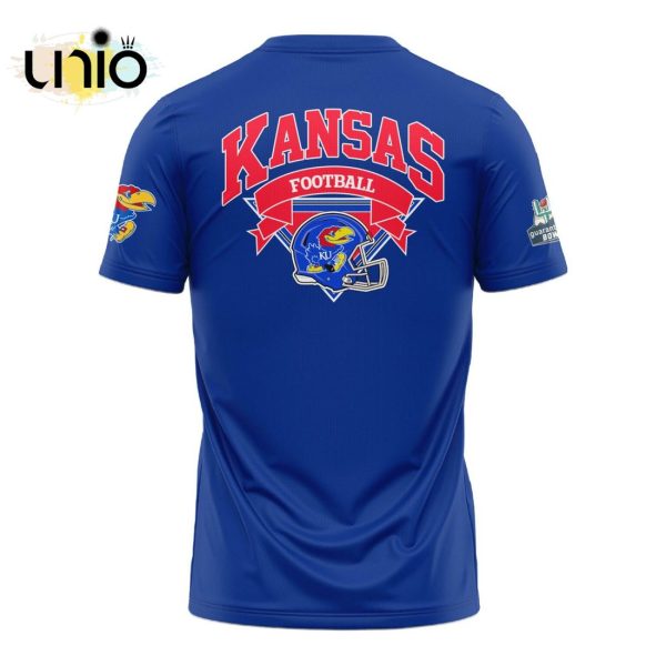 Guaranteed Rate Bowl Kansas Jayhawks 2023 Champions Blue T-Shirt, Jogger, Cap