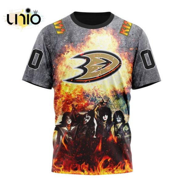 NHL Anaheim Ducks Special Mix KISS Band Design Hoodie 3D