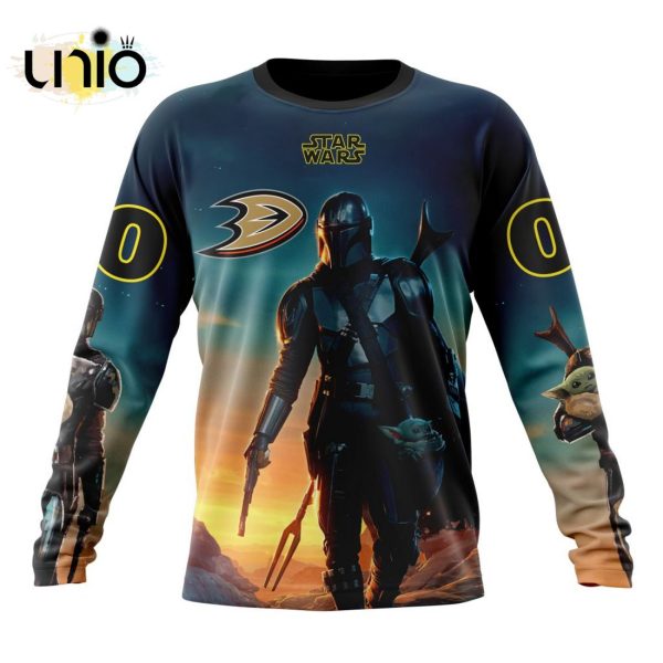 NHL Anaheim Ducks Special Star Wars The Mandalorian Design Hoodie 3D