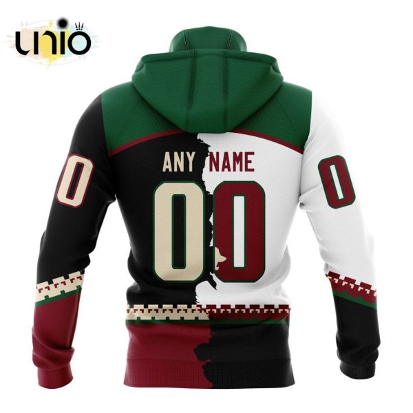 NHL Arizona Coyotes Personalize 2024 Home Mix Away Kits Hoodie 3D