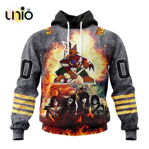 NHL Arizona Coyotes Special Mix KISS Band Design Hoodie 3D