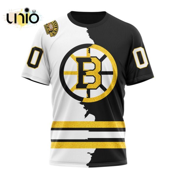 NHL Boston Bruins Personalize 2024 Home Mix Away Kits Hoodie 3D