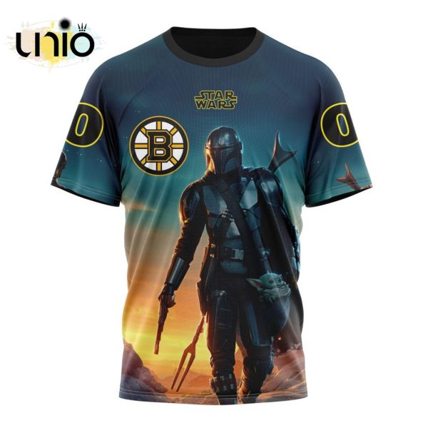 NHL Boston Bruins Special Star Wars The Mandalorian Design Hoodie 3D