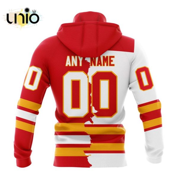 NHL Calgary Flames Personalize 2024 Home Mix Away Kits Hoodie 3D