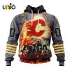 NHL Calgary Flames Personalize 2024 Home Mix Away Kits Hoodie 3D