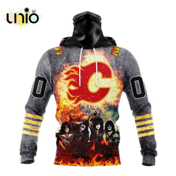 NHL Calgary Flames Special Mix KISS Band Design Hoodie 3D