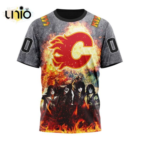 NHL Calgary Flames Special Mix KISS Band Design Hoodie 3D