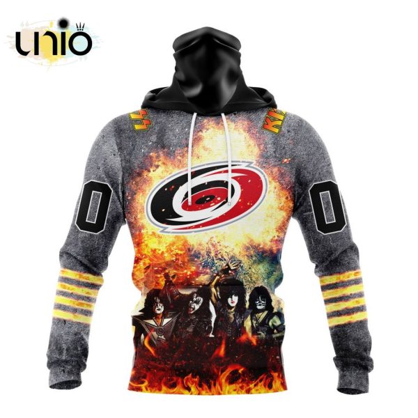 NHL Carolina Hurricanes Special Mix KISS Band Design Hoodie 3D