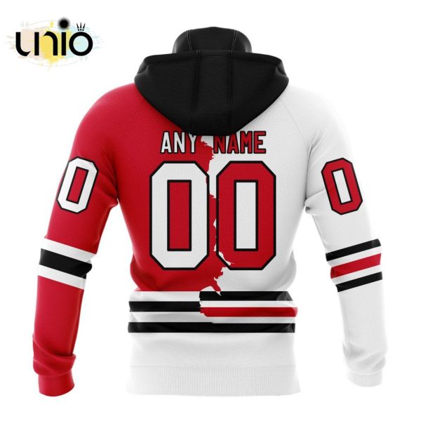 NHL Chicago Blackhawks Personalize 2024 Home Mix Away Kits Hoodie 3D