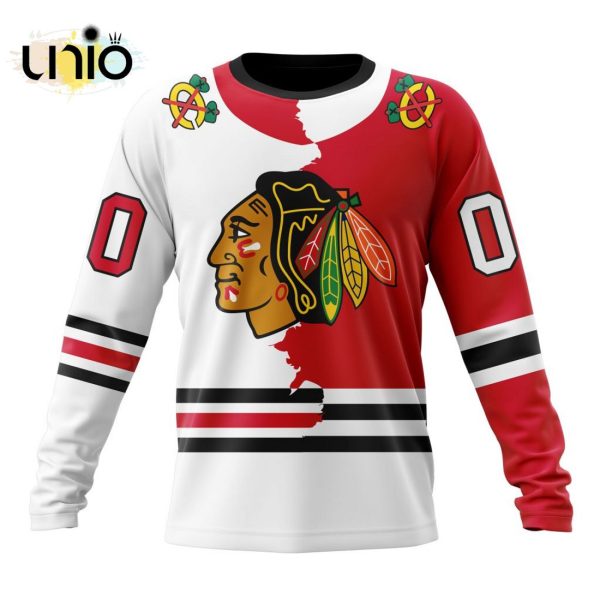 NHL Chicago Blackhawks Personalize 2024 Home Mix Away Kits Hoodie 3D