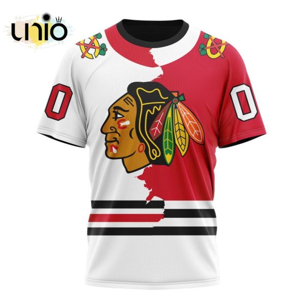 NHL Chicago Blackhawks Personalize 2024 Home Mix Away Kits Hoodie 3D