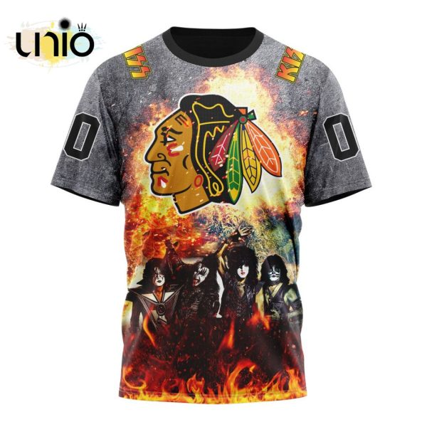 NHL Chicago Blackhawks Special Mix KISS Band Design Hoodie 3D