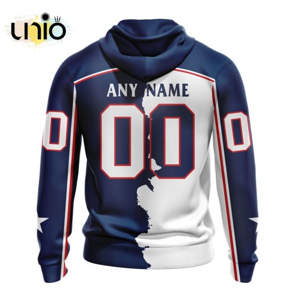 NHL Columbus Blue Jackets Personalize 2024 Home Mix Away Kits Hoodie 3D