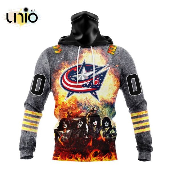 NHL Columbus Blue Jackets Special Mix KISS Band Design Hoodie 3D