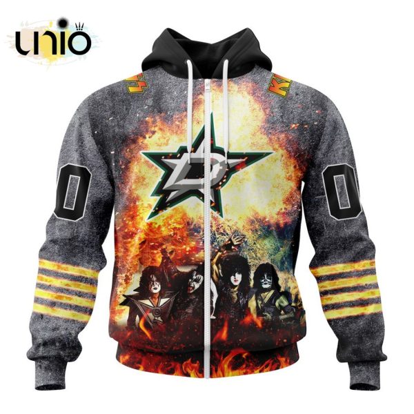 NHL Dallas Stars Special Mix KISS Band Design Hoodie 3D