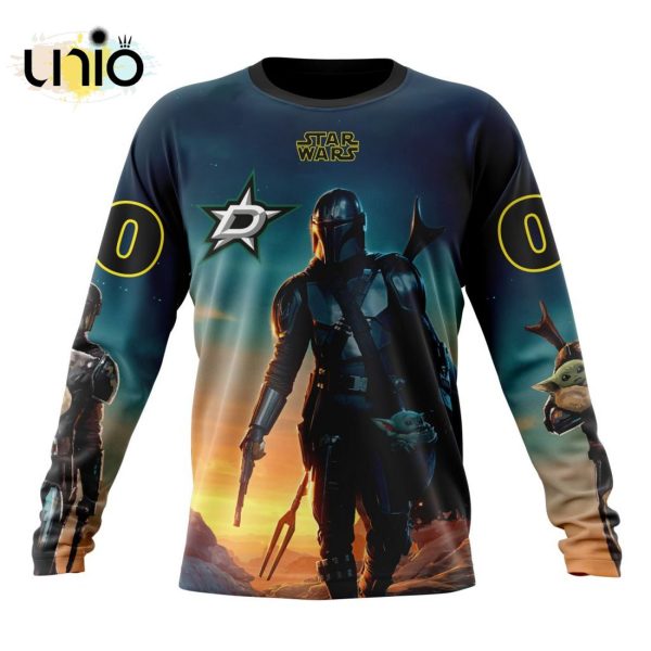 NHL Dallas Stars Special Star Wars The Mandalorian Design Hoodie 3D