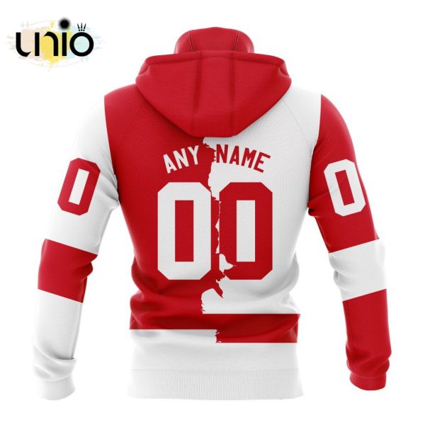 NHL Detroit Red Wings Personalize 2024 Home Mix Away Kits Hoodie 3D