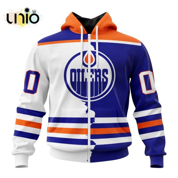 NHL Edmonton Oilers Personalize 2024 Home Mix Away Kits Hoodie 3D