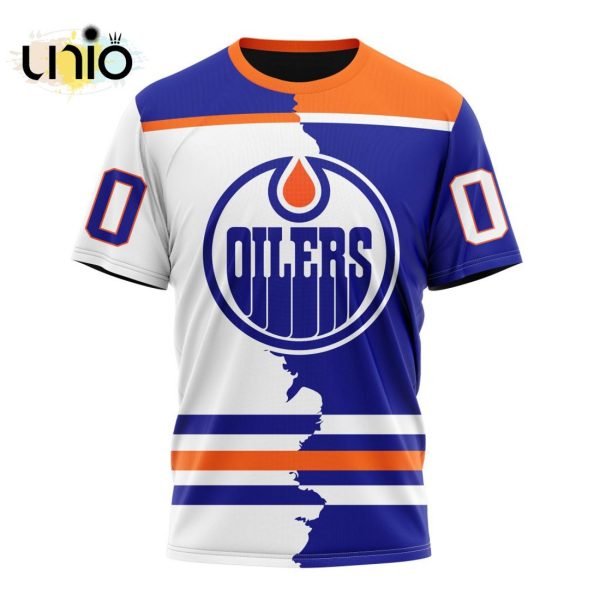 NHL Edmonton Oilers Personalize 2024 Home Mix Away Kits Hoodie 3D