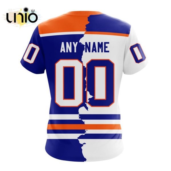 NHL Edmonton Oilers Personalize 2024 Home Mix Away Kits Hoodie 3D