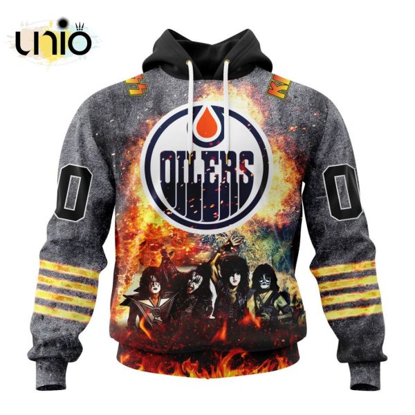 NHL Edmonton Oilers Special Mix KISS Band Design Hoodie 3D