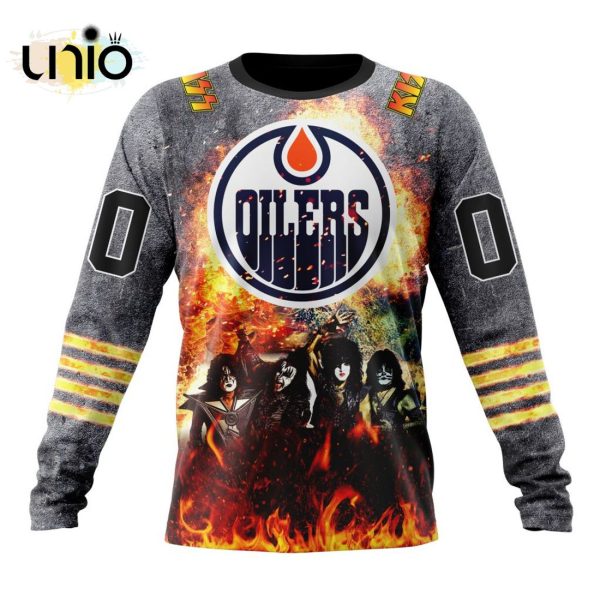 NHL Edmonton Oilers Special Mix KISS Band Design Hoodie 3D