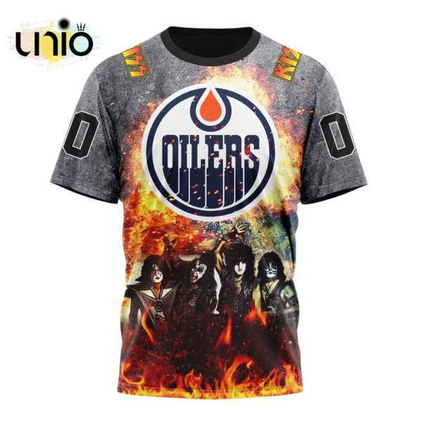 NHL Edmonton Oilers Special Mix KISS Band Design Hoodie 3D