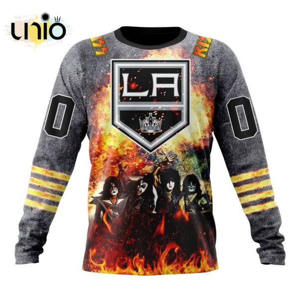 NHL Los Angeles Kings Special Mix KISS Band Design Hoodie 3D