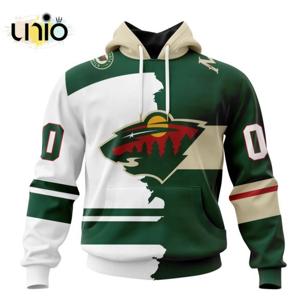 NHL Minnesota Wild Personalize 2024 Home Mix Away Kits Hoodie 3D