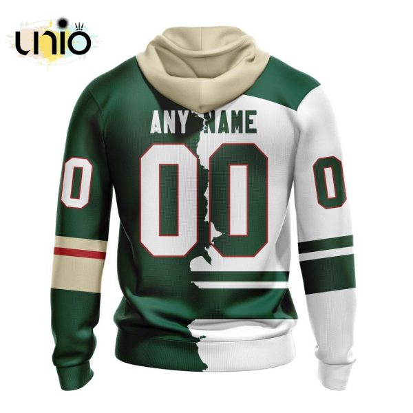 NHL Minnesota Wild Personalize 2024 Home Mix Away Kits Hoodie 3D