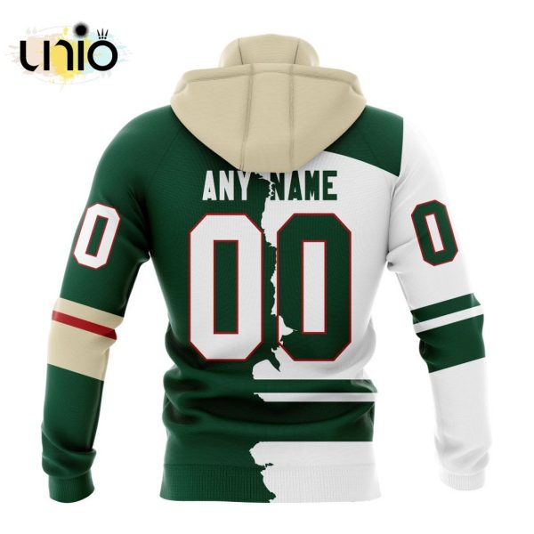 NHL Minnesota Wild Personalize 2024 Home Mix Away Kits Hoodie 3D