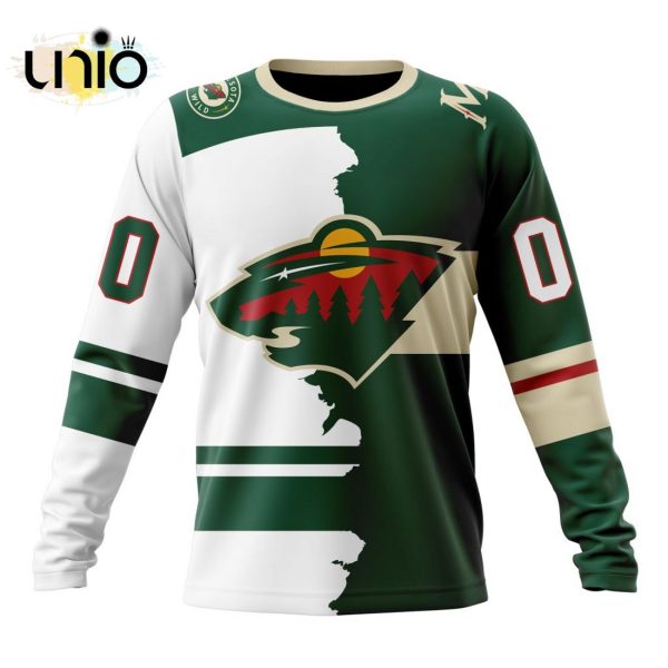 NHL Minnesota Wild Personalize 2024 Home Mix Away Kits Hoodie 3D