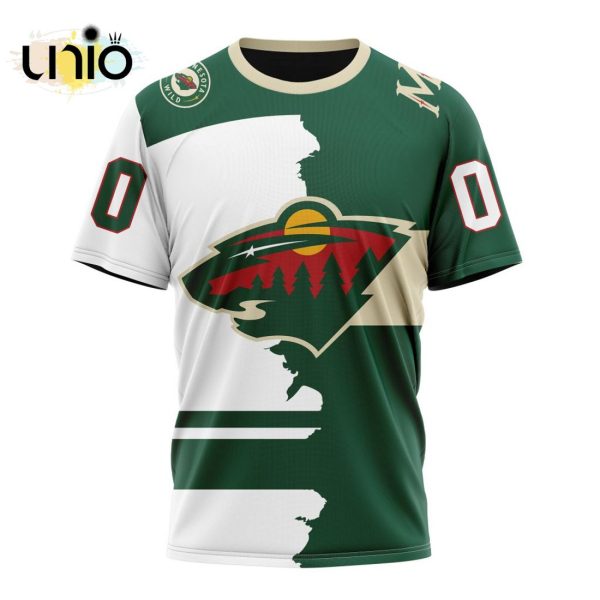 NHL Minnesota Wild Personalize 2024 Home Mix Away Kits Hoodie 3D