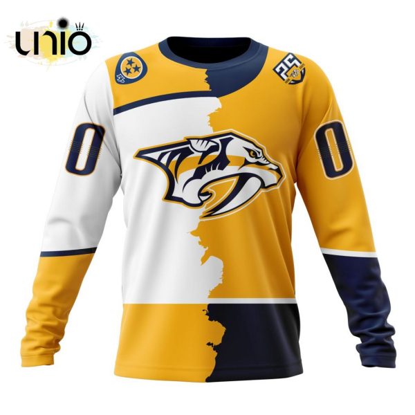 NHL Nashville Predators Personalize 2024 Home Mix Away Kits Hoodie 3D