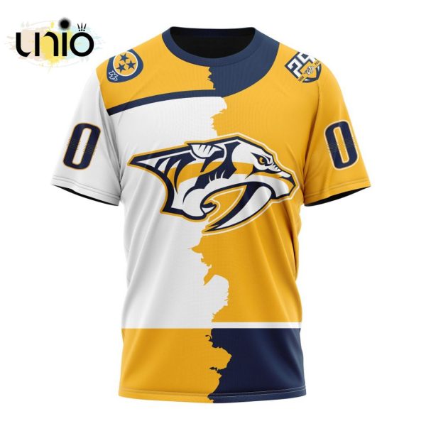 NHL Nashville Predators Personalize 2024 Home Mix Away Kits Hoodie 3D