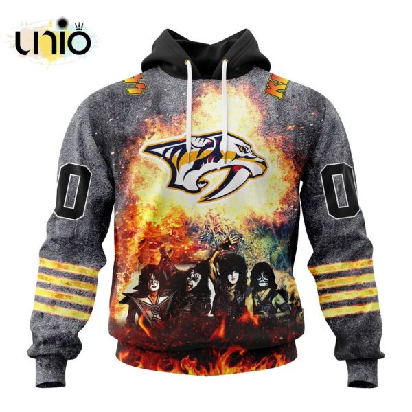 NHL Nashville Predators Special Mix KISS Band Design Hoodie 3D