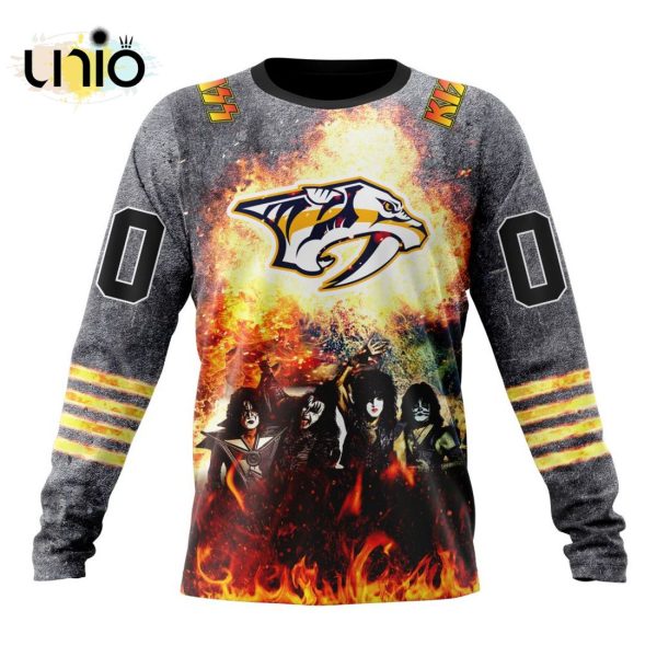 NHL Nashville Predators Special Mix KISS Band Design Hoodie 3D