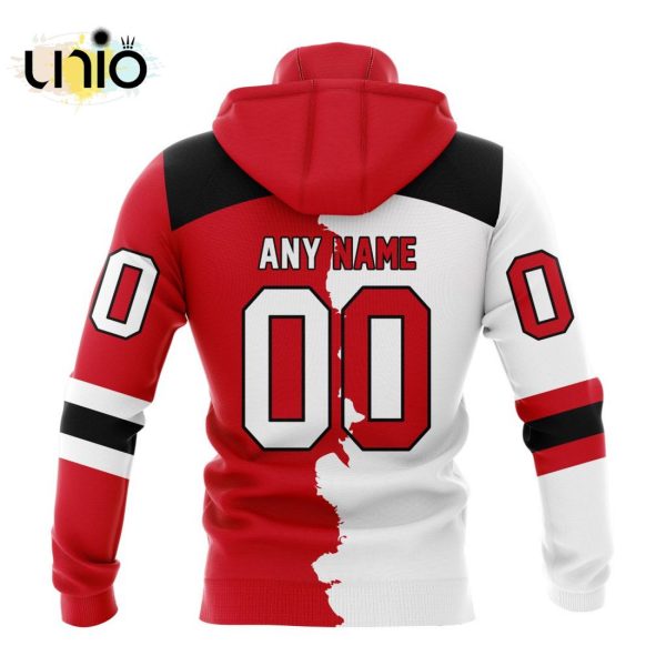 NHL New Jersey Devils Personalize 2024 Home Mix Away Kits Hoodie 3D