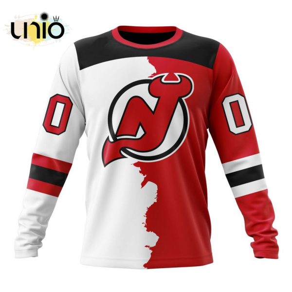 NHL New Jersey Devils Personalize 2024 Home Mix Away Kits Hoodie 3D