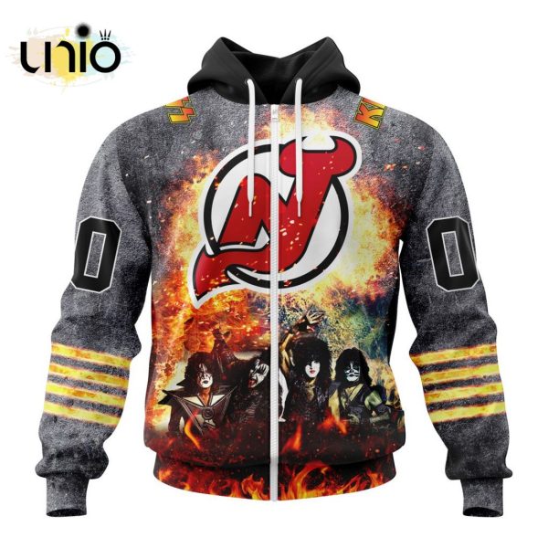 NHL New Jersey Devils Special Mix KISS Band Design Hoodie 3D