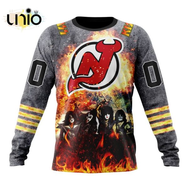 NHL New Jersey Devils Special Mix KISS Band Design Hoodie 3D