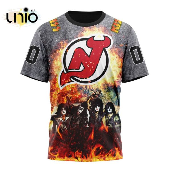 NHL New Jersey Devils Special Mix KISS Band Design Hoodie 3D