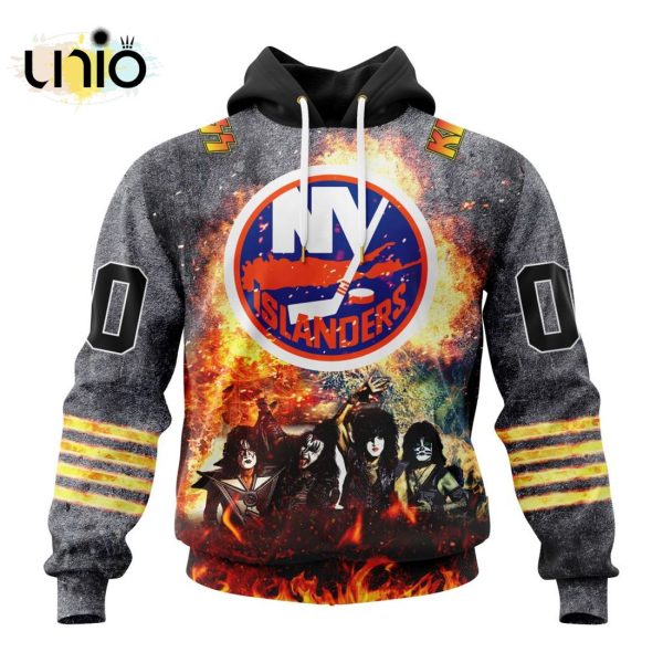 NHL New York Islanders Special Mix KISS Band Design Hoodie 3D