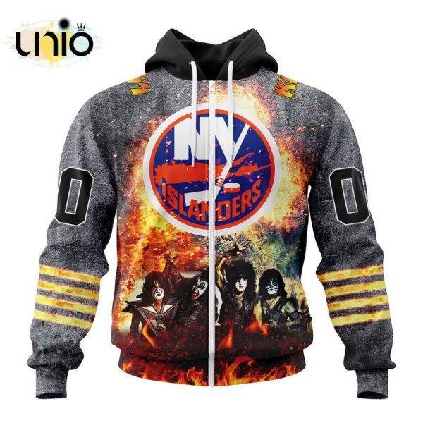 NHL New York Islanders Special Mix KISS Band Design Hoodie 3D