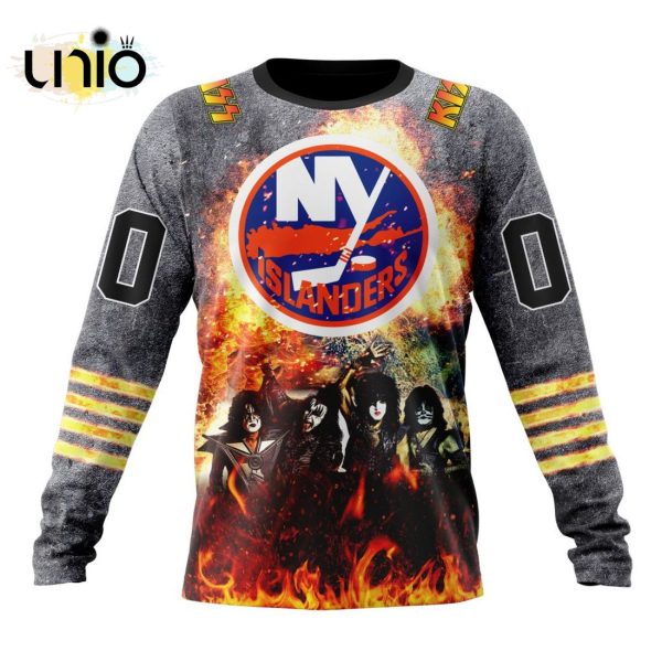 NHL New York Islanders Special Mix KISS Band Design Hoodie 3D