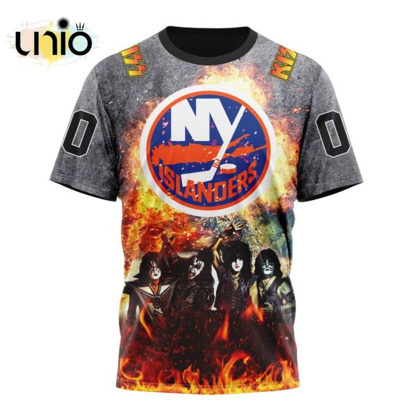 NHL New York Islanders Special Mix KISS Band Design Hoodie 3D