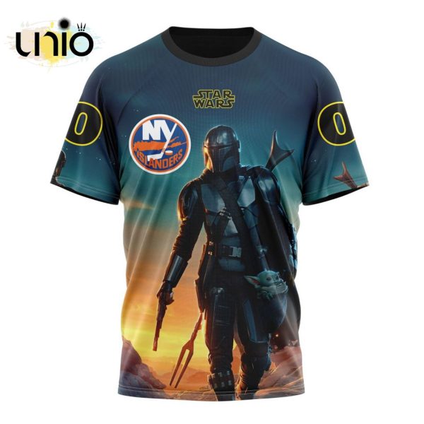 NHL New York Islanders Special Star Wars The Mandalorian Design Hoodie 3D