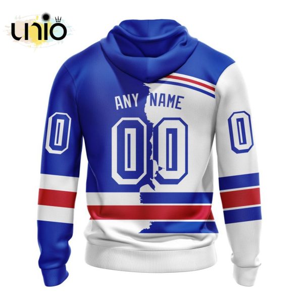 NHL New York Rangers Personalize 2024 Home Mix Away Kits Hoodie 3D