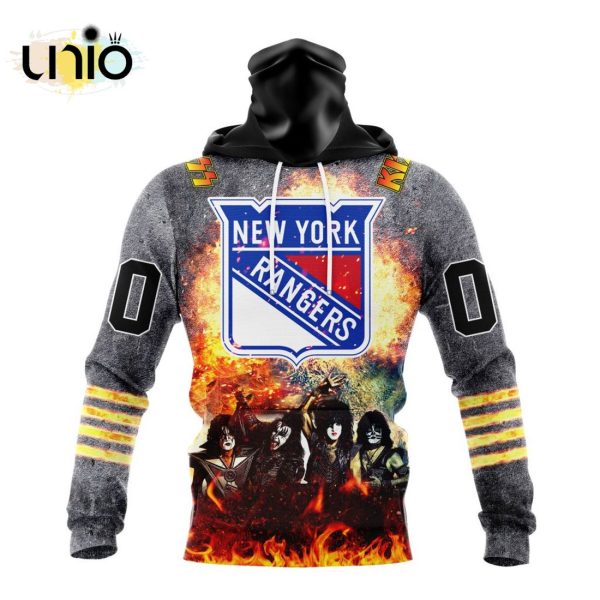 NHL New York Rangers Special Mix KISS Band Design Hoodie 3D